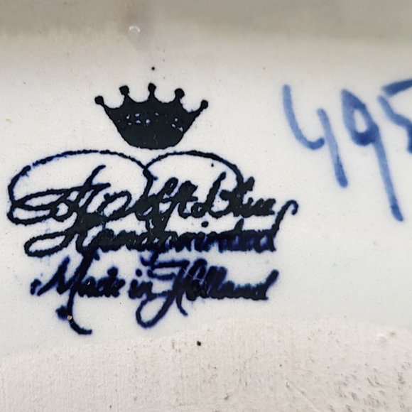 Large Antique Delft Shoe Delft Blue Wall Decor /Vase/ Tulip Pot - Picture 13 of 13